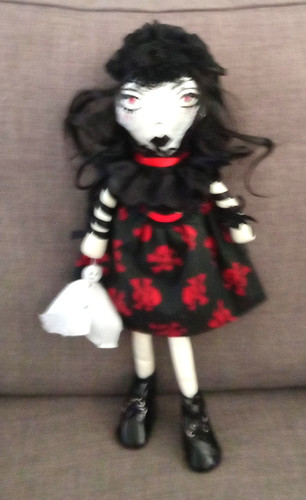 Gothic rag doll cloth - -,