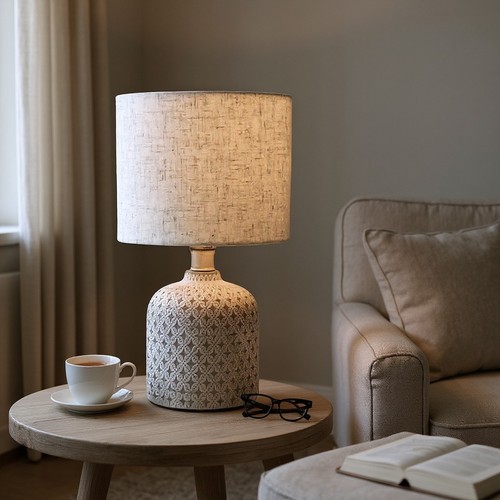 Stylish cream cement table - cream,
