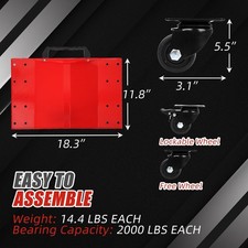 4pcs Car Dolly Tow Hooks