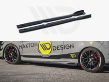 Maxton Design Side Skirts Diffusers V3 for Ford Fiesta ST MK7 Gloss Black ABS