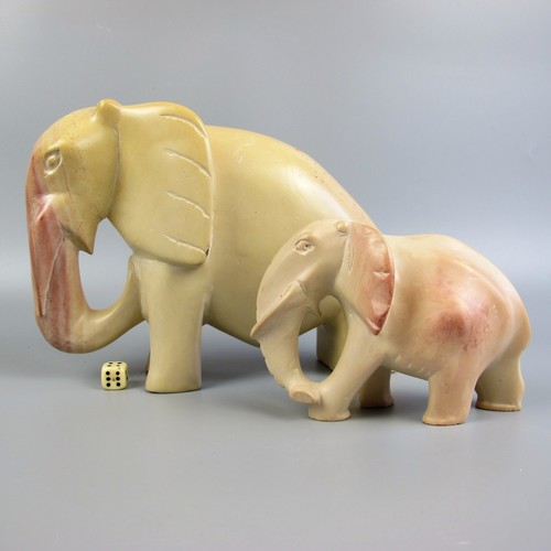 Carved stone elephants - stone,
