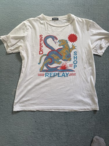 Replay men white shirt - replay, t-shirt