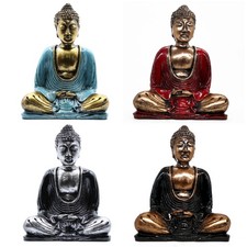 Thai Buddha Statue Ornament Detailed Figurine Gold Effect Vintage Home Decor