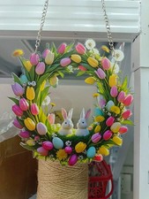 Easter Bunny Tulip Wreath