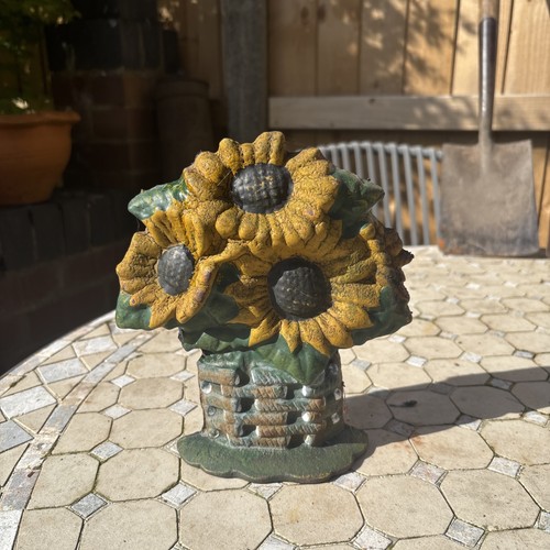Cast iron sunflowers - iron,