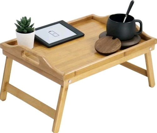 Bamboo wooden bed tray with - bamboo,