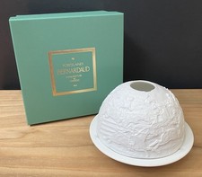 Bernardaud Limoges Horses Hunting Porcelain Lithophane Votive Light/Fairy Light