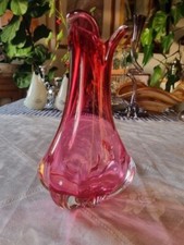 Murano Glass Ruby Vase