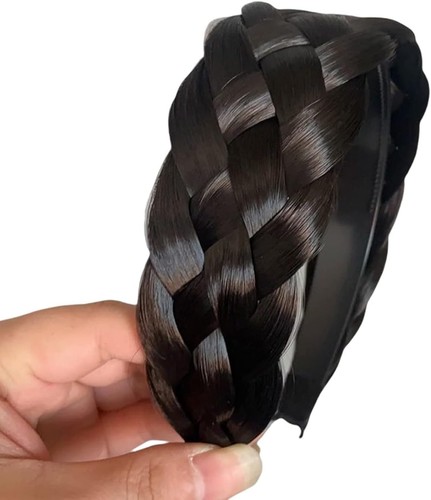 Black brown twist braided - black,