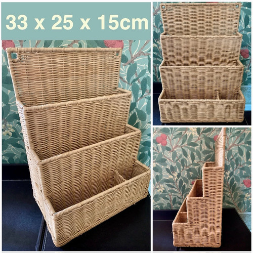 Vintage wicker wall - wicker, hanging