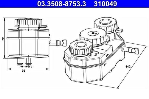 Brake fluid expansion tank ate - brake,