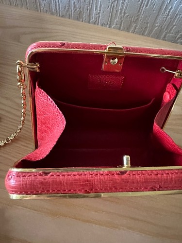 Asprey red ostrich evening - asprey,