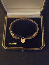 9ct Gold Gate Bracelet Rare