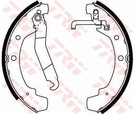 New brake shoe - new, vw:lt