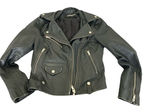 Superdry black genuine - superdry, leather