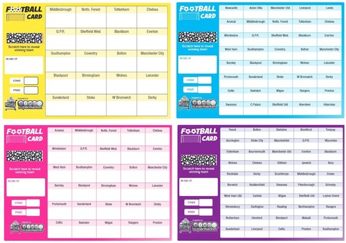 Football scratch cards - football,