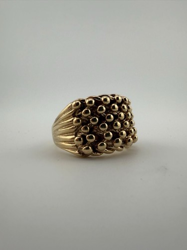 9ct solid gold keeper ring - gold,