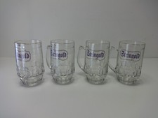 Vintage Pint Glasses McMullen STEINGOLD 1980s Gold Rim Tankers Set of 5 Pub Beer