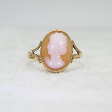 Victorian 15ct Gold Cameo Ring Size 6 1/4 - M