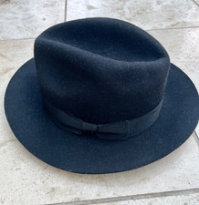 Vintage Retro Mens Black Wool