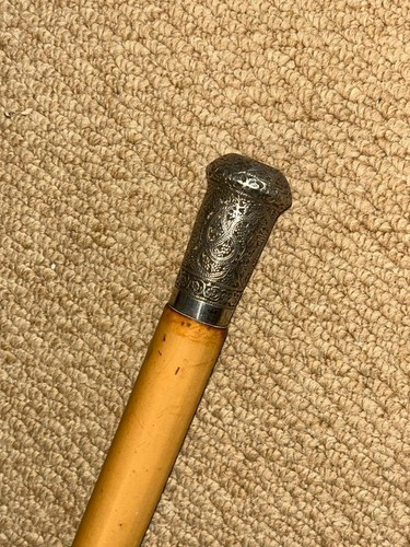 Antique malacca walking stick - antique,
