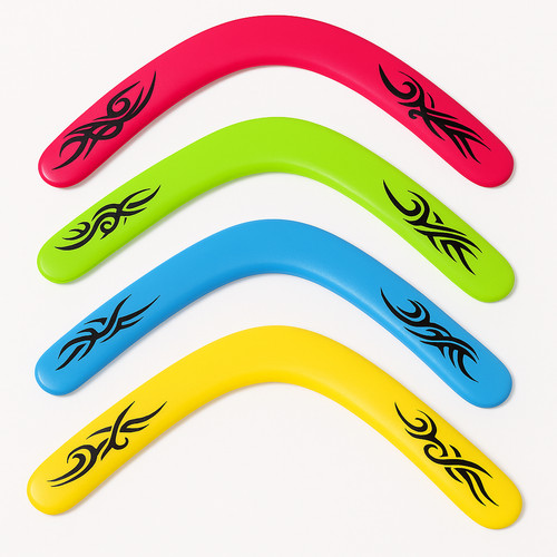 Neon colour boomerang toy 40cm - neon,