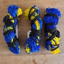 Haynets, Pack of 3 (42” length 3” Holes) ROYAL BLUE/ YELLOW, FREE UK Postage