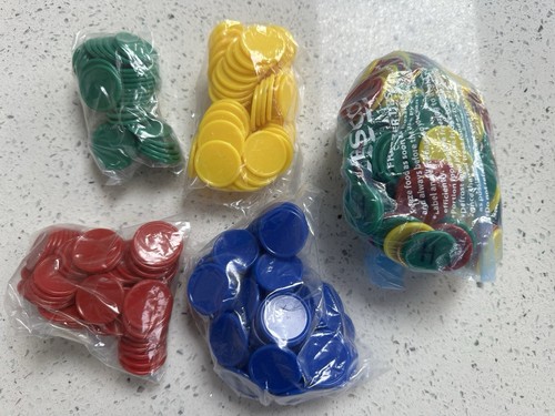 Coloured plastic tokens poker - tokens,