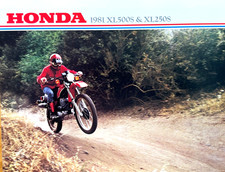 1981 Honda XL500S XL250S 4-page sales brochure-literature Original XL 500 XL 250