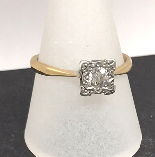 18ct gold platinum set - gold, diamond