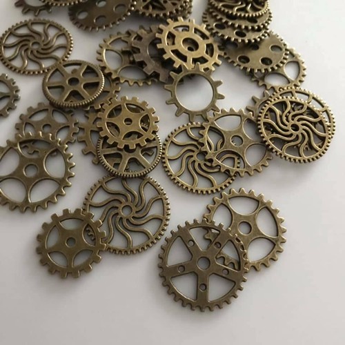 Steampunk charms cogs gears - charms,