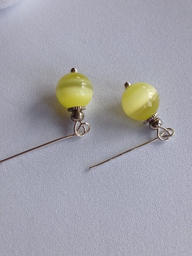 Vintage doll earrings lemon - doll,
