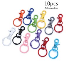 10PCS Metal Lobster Clasp with Swivel Trigger Clip Keychain Circle Craft Making