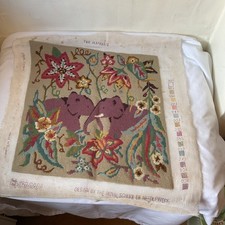 Vintage Ehrman Tapestry, Two Elephants, Designed By Royal School Of Needlework