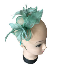 Small Flower Feather Hair Hat Fascinator Headband Clip Wedding Royal Ascot Race