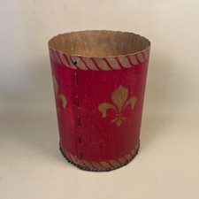 Red Wooden Paper Bin Hand