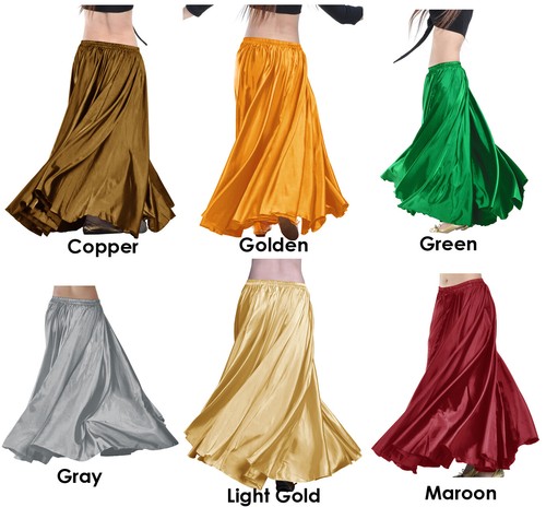 Satin full circle skirts - satin,