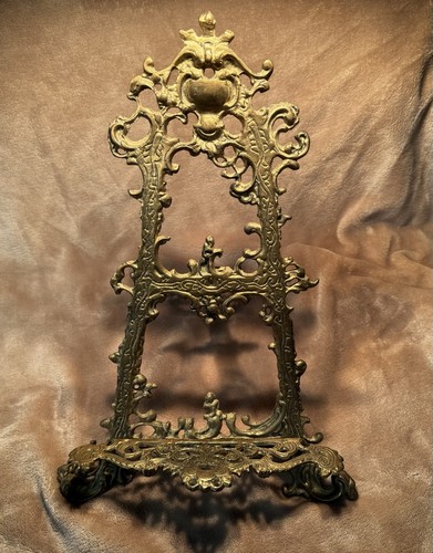 Vintage ornate gold brass art - vintage,