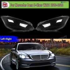For 2010-2013 Mercedes-Benz S Class W221 Headlamp Headlight Cover Left+Right