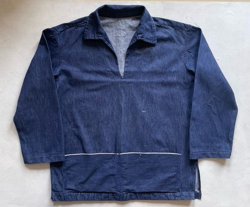 Vtg 1950s men denim smock - vtg,