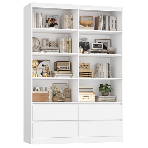 Bookcase with drawers tier - bookcase,