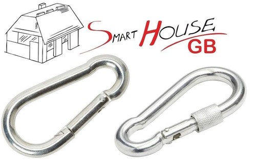 Locking carabiner clip - locking, snap