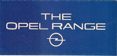 Opel range 1981 - opel, uk
