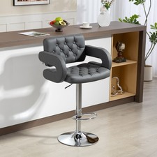 Bar Stool Kitchen Breakfast Barstool Seat with Metal Base