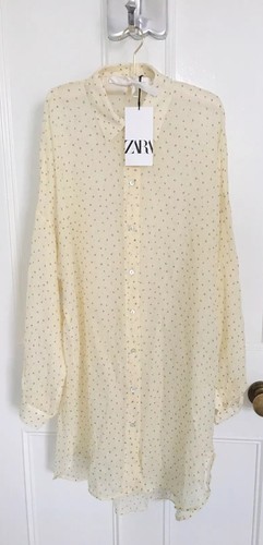 Zara long semi sheer polka - semi-sheer,