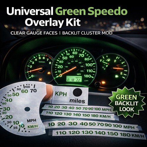 Green clear speedo dial - green,