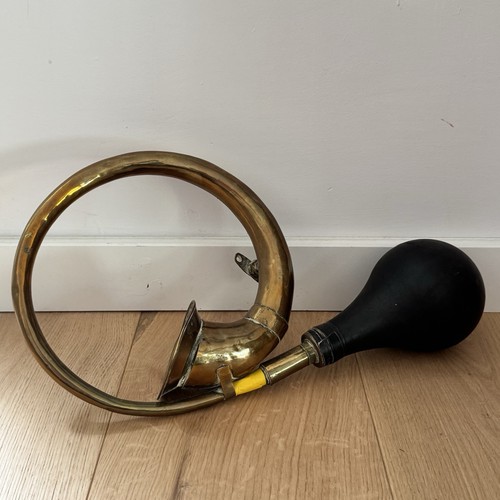 Vintage brass car - brass, horn
