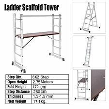 3.5-6.6M Multi-Purpose Aluminium Extendable Folding Platforms Ladder Step Stool