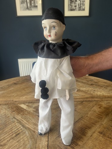 Vintage pierrot clown teardrop - pierrot,