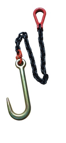 Hook with chain recovery - j,